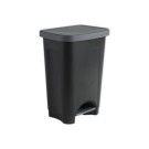 Poubelle Step 50 litres noir anthracite  - Fiducial
