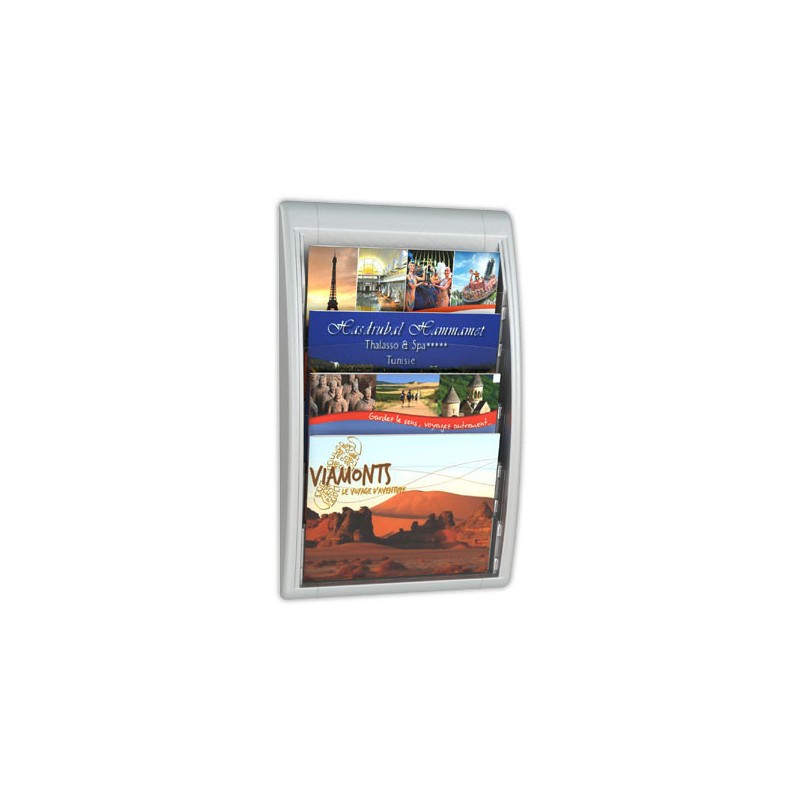 Présentoir mural en colonne 4 cases pour format 24 x 32 - alu  - Fiducial