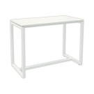 Table haute EASYDESK 150 x 75 cm pied blanc plateau blanc  - Fiducial