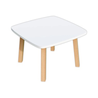 Table basse WOODY 60x60 cm blanc  - Fiducial