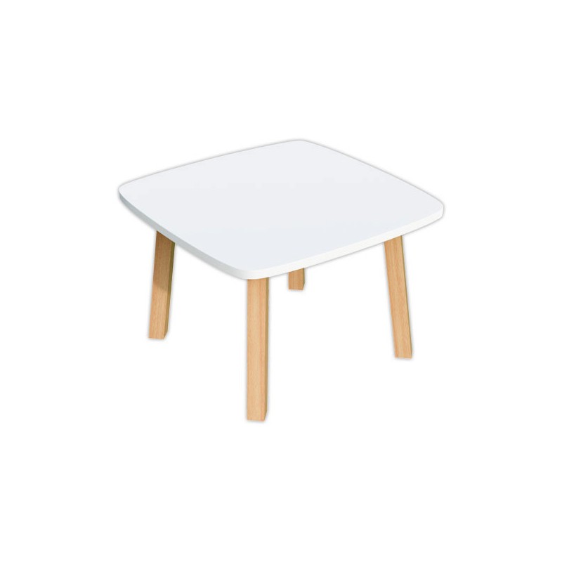 Table basse WOODY 60x60 cm blanc  - Fiducial