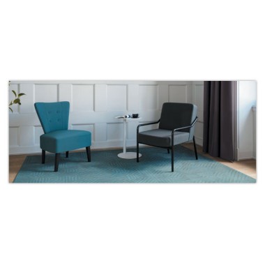 Table d'appoint ronde EasyDesk blanchediam 40 cm montée  - Fiducial