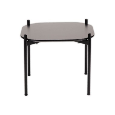 Table basse MEET 50 x 50 Noir pieds noirs montée  - Fiducial