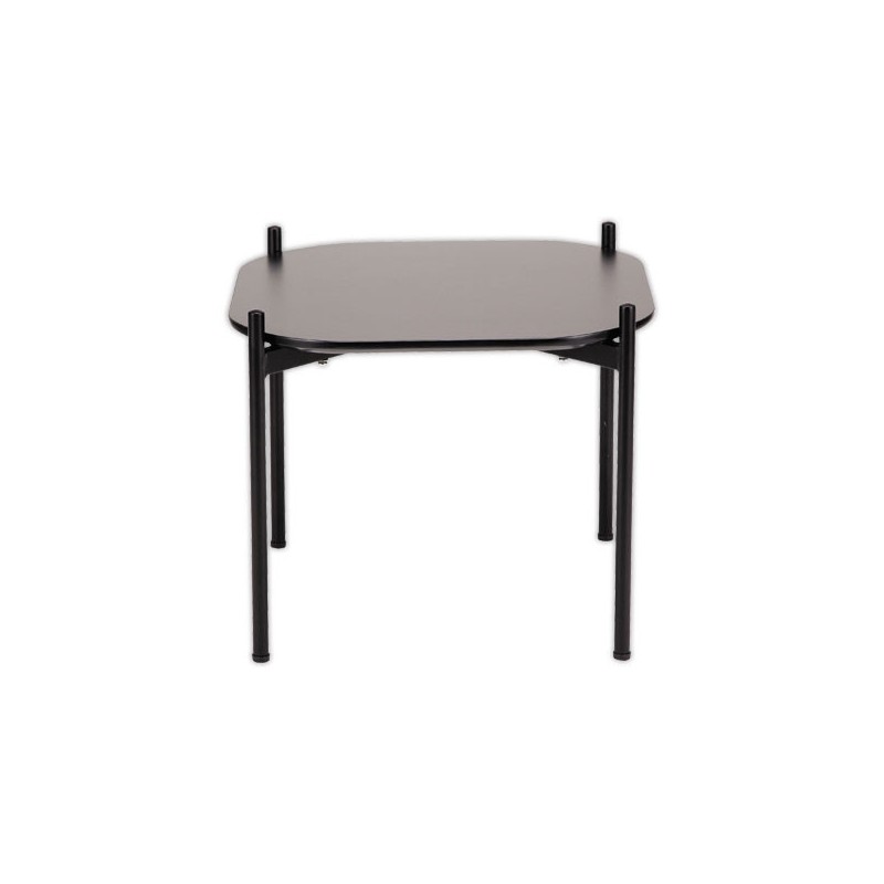 Table basse MEET 50 x 50 Noir pieds noirs montée  - Fiducial