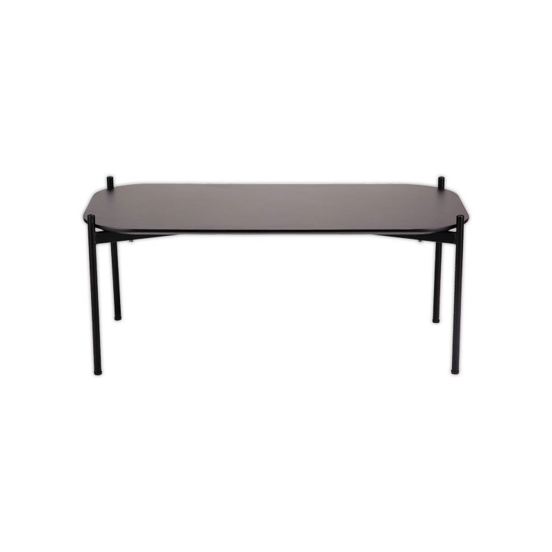Table basse MEET 100 x 50 Noir pieds noirs  - Fiducial