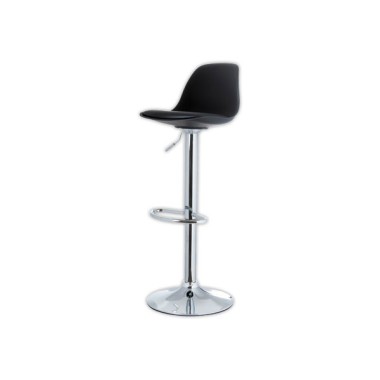Tabourets BOBBA pied alu assise noire  x2 - Fiducial