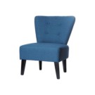 Fauteuil Brighton pieds noirs revêtement bleu monté  - Fiducial