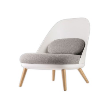 Fauteuil COCOON Blanc / Gris  - Fiducial