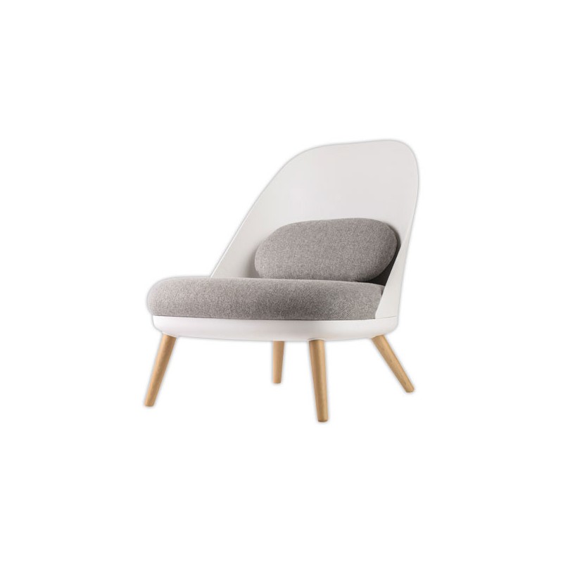 Fauteuil COCOON Blanc / Gris  - Fiducial