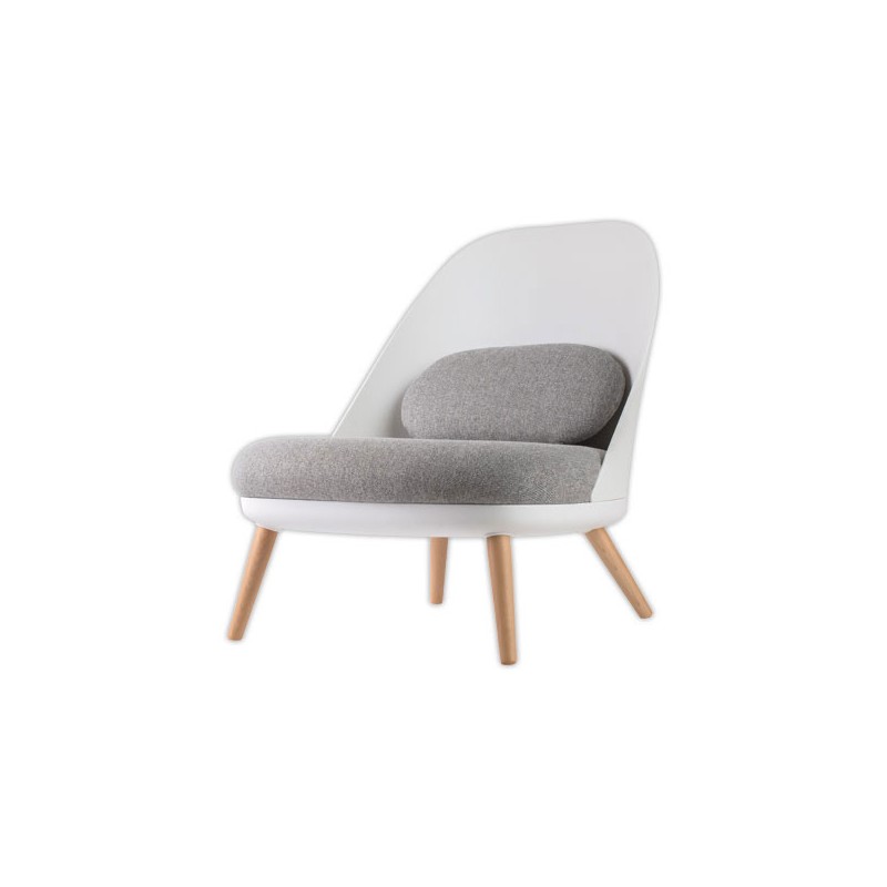Fauteuil COCOON Blanc / Gris Monté  - Fiducial