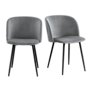 Fauteuils Must Pied noir assise grise  x2 - Fiducial