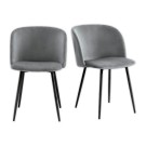 Fauteuils Must Pied noir assise grise  x2 - Fiducial