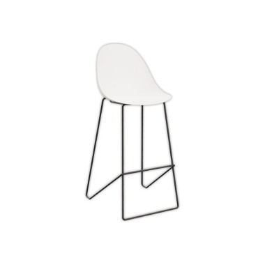 Chaises hautes VOID piétement luge blanches montées  x2 - Fiducial