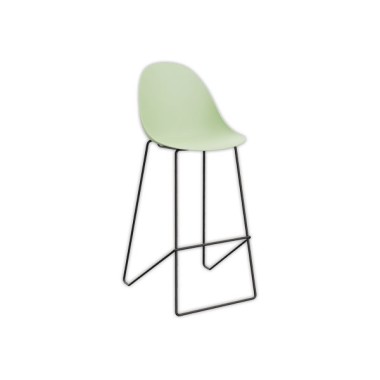 Chaises hautes VOID piétement luge vert montées  x2 - Fiducial