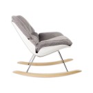 Fauteuil à bascule LAZY tissu gris  - Fiducial