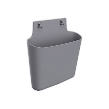Corbeille murale banne en polypropylène anthracite.  - Fiducial