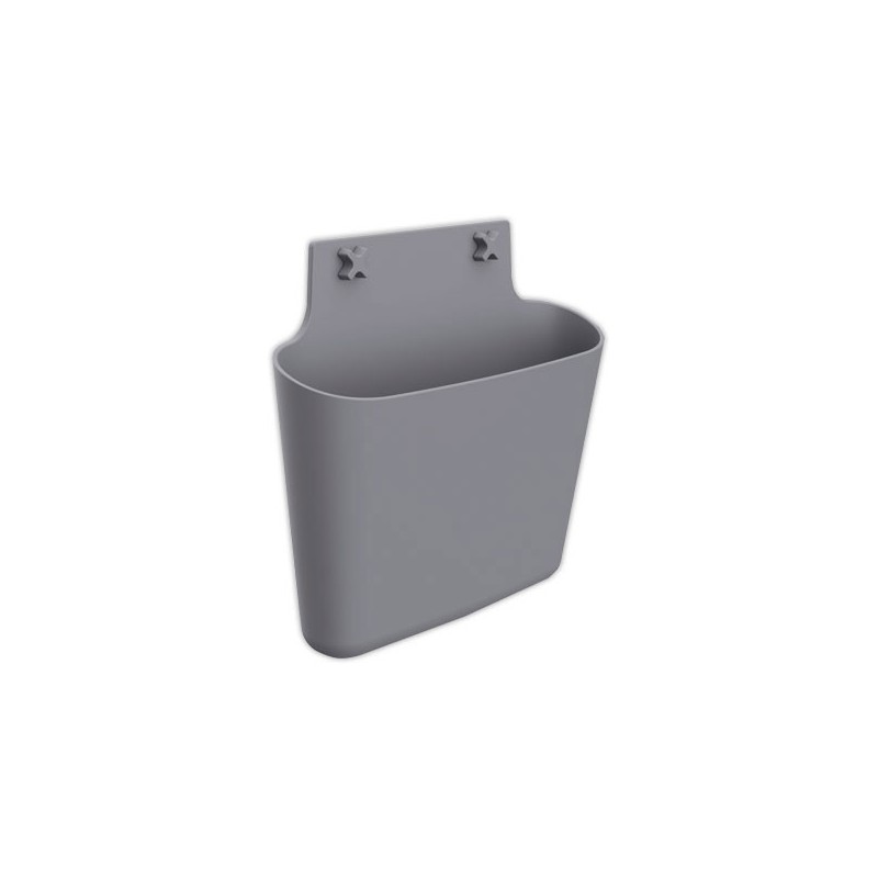 Corbeille murale banne en polypropylène anthracite.  - Fiducial