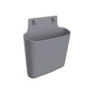 Corbeille murale banne en polypropylène anthracite.  - Fiducial