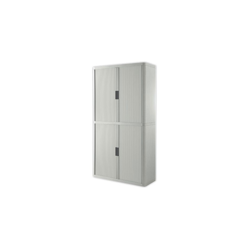 Armoire rideaux EasyOffice-204x41,5x110cm. Corps gris, rideaux gris  - Fiducial