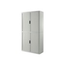 Armoire rideaux EasyOffice-204x41,5x110cm. Corps gris, rideaux gris  - Fiducial