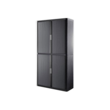Armoire rideaux EasyOffice Corps anthracite, rideaux anthracite 2M  - Fiducial