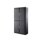 Armoire rideaux EasyOffice Corps anthracite, rideaux anthracite 2M  - Fiducial