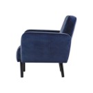 Fauteuil LISBOA 1 place Velours bleu monté  - Fiducial