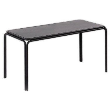 bancs BISTRO métal noirs intérieurs etextérieurs montés  x2 - Fiducial