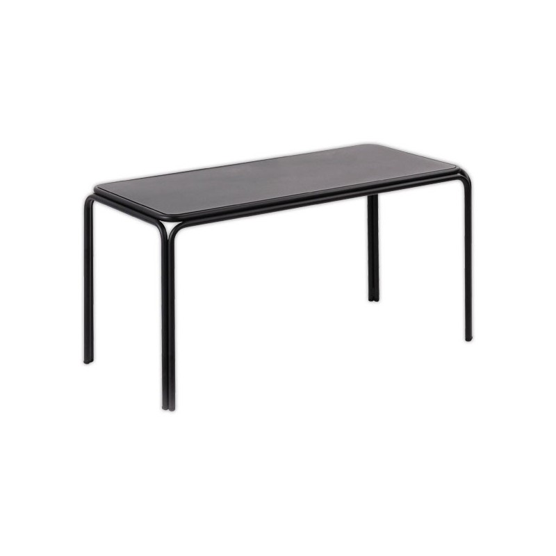 bancs BISTRO métal noirs intérieurs etextérieurs montés  x2 - Fiducial