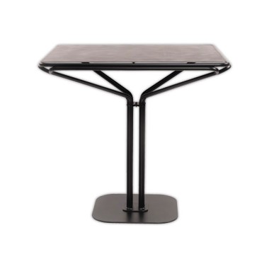 table métal 80x80 noire intérieure et extérieure montée  - Fiducial