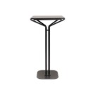 table métal 80x80 noire intérieure et extérieure hauteur 110 cm montée  - Fiducial