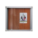 Vitrine d'intérieur coulissante 15 x A4 fond liège  - Fiducial