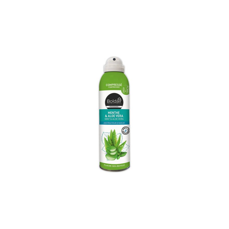 Désodorisant destructeur d'odeur BOLDAIR Menthe-Aloé Vera 250ml  - Fiducial