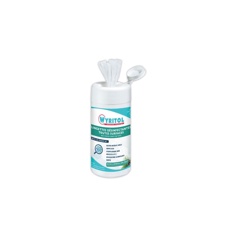 Boîte de 120 lingettes désinfectantes multisurfaces WYRITOL  - Fiducial