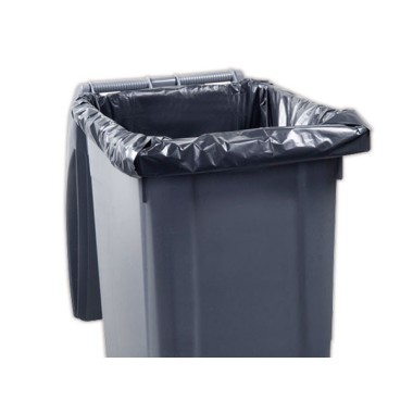 Housses pour containers 330L BD NOIR  x100 - Fiducial