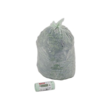 Sacs verts pour déchets quotidiens 110L  x200 - Fiducial