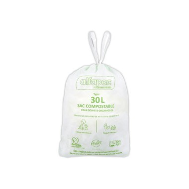Sacs verts pour déchets quotidiens 30L  x250 - Fiducial