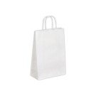 Sac poignées torsadées format Moyen : 22 x 33 x 10 cm - Blanc  x200 - Fiducial