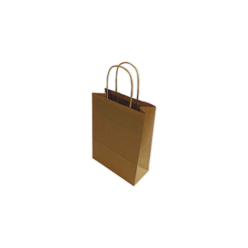 Sac poignées torsadées format Moyen : 22 x 33 x 10 cm - Naturel  x200 - Fiducial
