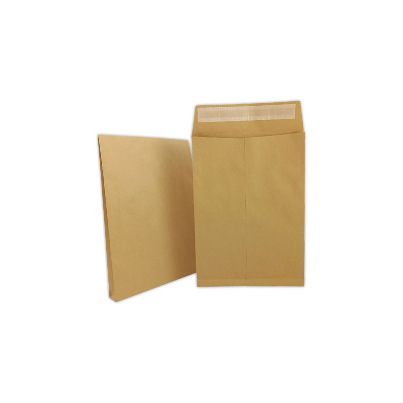 pochettes kraft à soufflet 120gr 229x324mm  x50 - Fiducial