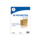 pochettes kraft 90gr - 229x324 mm  x50 - Fiducial