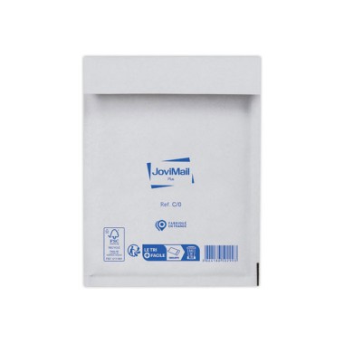 Pochettes matelassées bulles papier kraft blanc renforcé 139gr/m² C/0  x100 - Fiducial