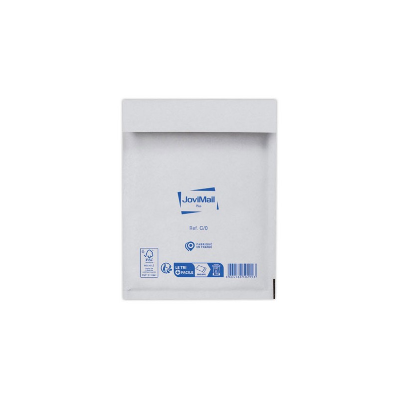 Pochettes matelassées bulles papier kraft blanc renforcé 139gr/m² C/0  x100 - Fiducial