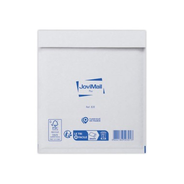 Pochettes matelassées bulles papier kraft blanc renforcé 139gr/m² E/2  x100 - Fiducial