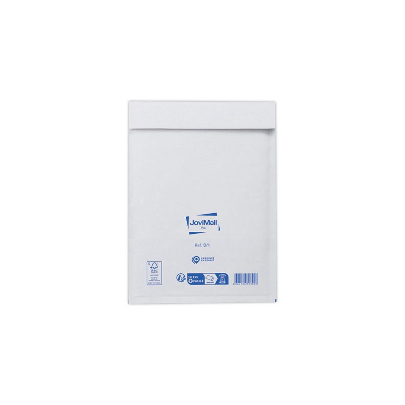 Pochettes matelassées bulles papier kraft blanc renforcé 139gr/m² D/1  x100 - Fiducial