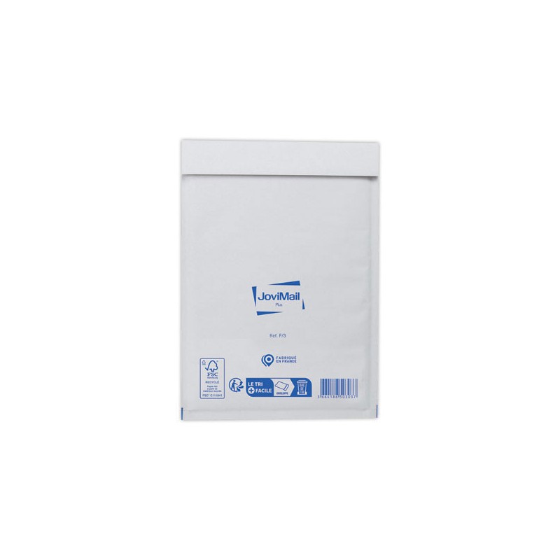 Pochettes matelassées bulles papier kraft blanc renforcé 139gr/m² F/3  x100 - Fiducial