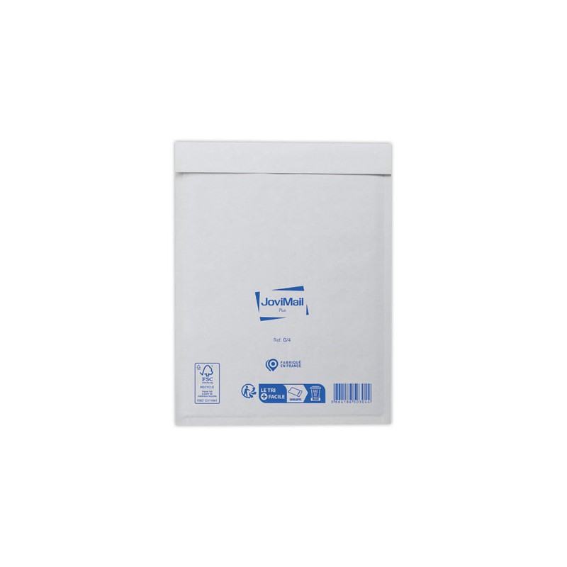 Pochettes matelassées bulles papier kraft blanc renforcé 139gr/m² G/4  x100 - Fiducial