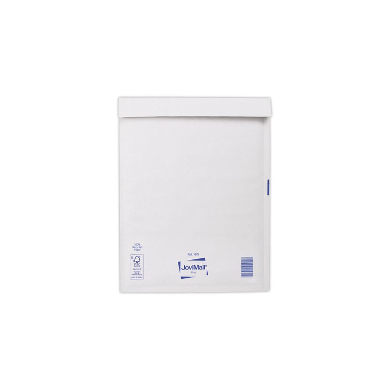 Pochettes matelassées bulles papier kraft blanc renforcé 139gr/m² H/5  x100 - Fiducial