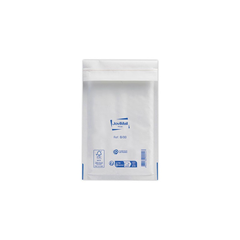 Pochettes Kraft Blanc 79gr matelasséesmousse 2mm format type B/00  x200 - Fiducial