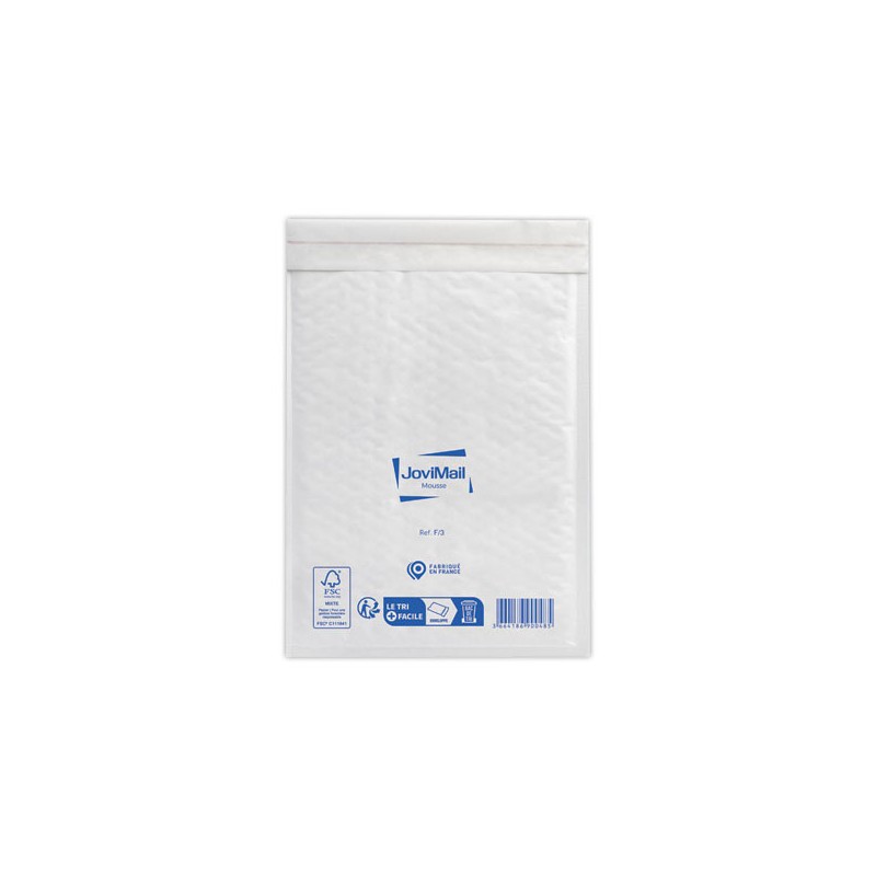 Pochettes Kraft Blanc matelassées mousse 79gr format type F/3  x100 - Fiducial